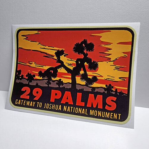 29 PALMS CALIFORNIA / Joshua Tree Vintage Style Travel DECAL / Vinyl STICKER