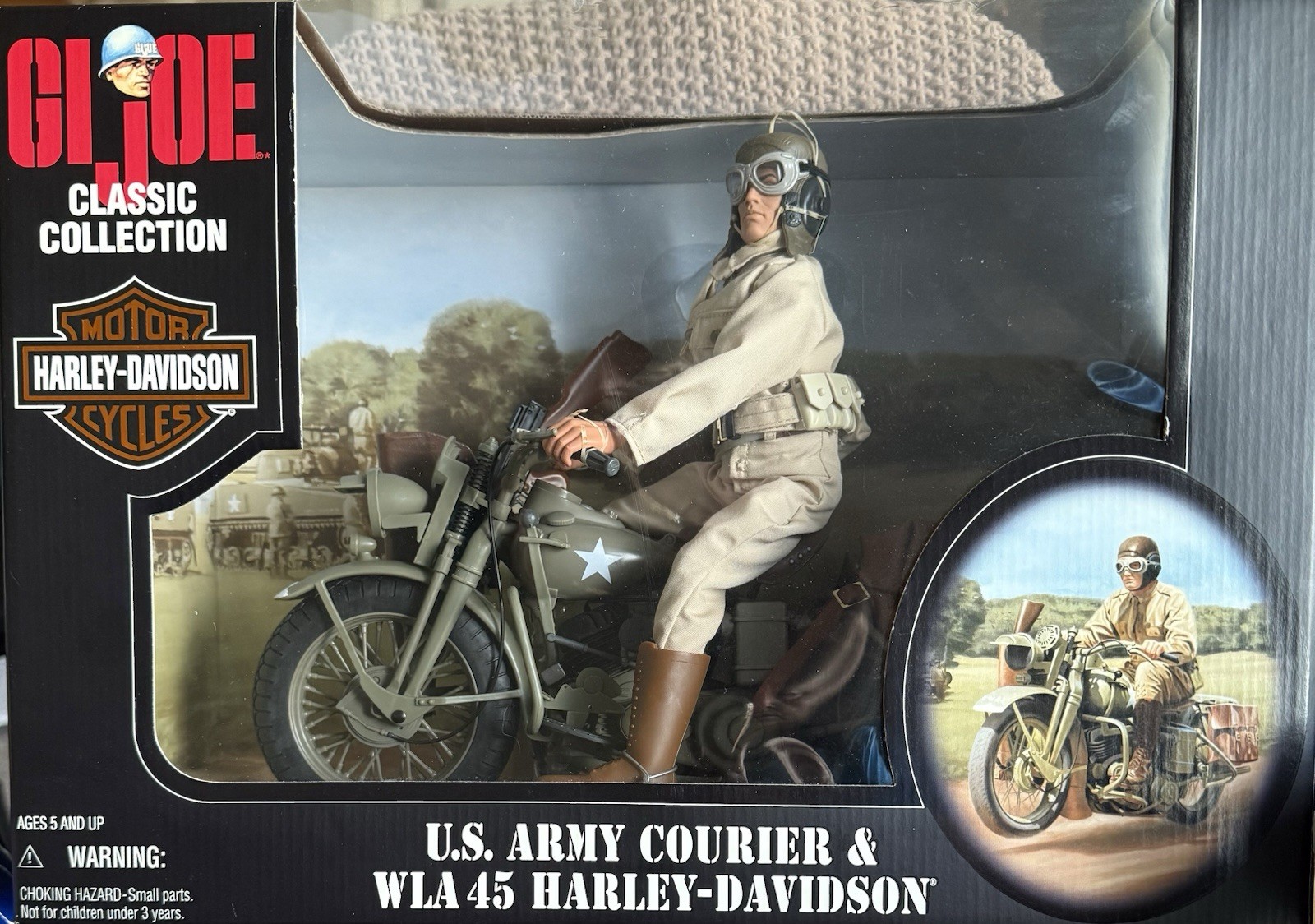 GI Joe Classic Collection US Army Courier WLA 45 Harley Davidson 1998 Hasbro 12 GI Joe Classic Collection US Army Courier WLA 45 Harley Davidson 1998 Hasbro 12