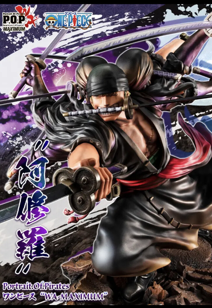 MegaHouse One Piece P.O.P Portrait Wa-Maximum Figure Roronoa Zoro Ashura F/S