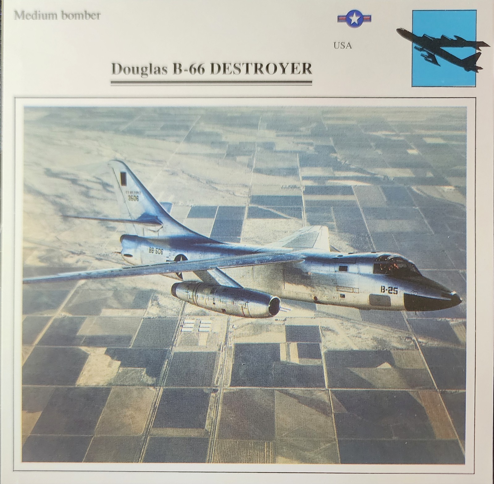 Douglas B-66 B66 B 66 Destroyer Picture Original Aircraft Vtg Collector Card   
