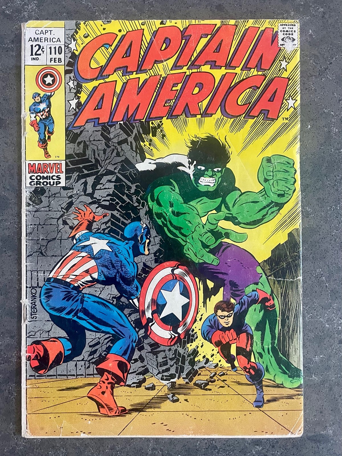 Captain America #110 (1969) Marvel Silver Age — Jim Steranko Hulk Cover