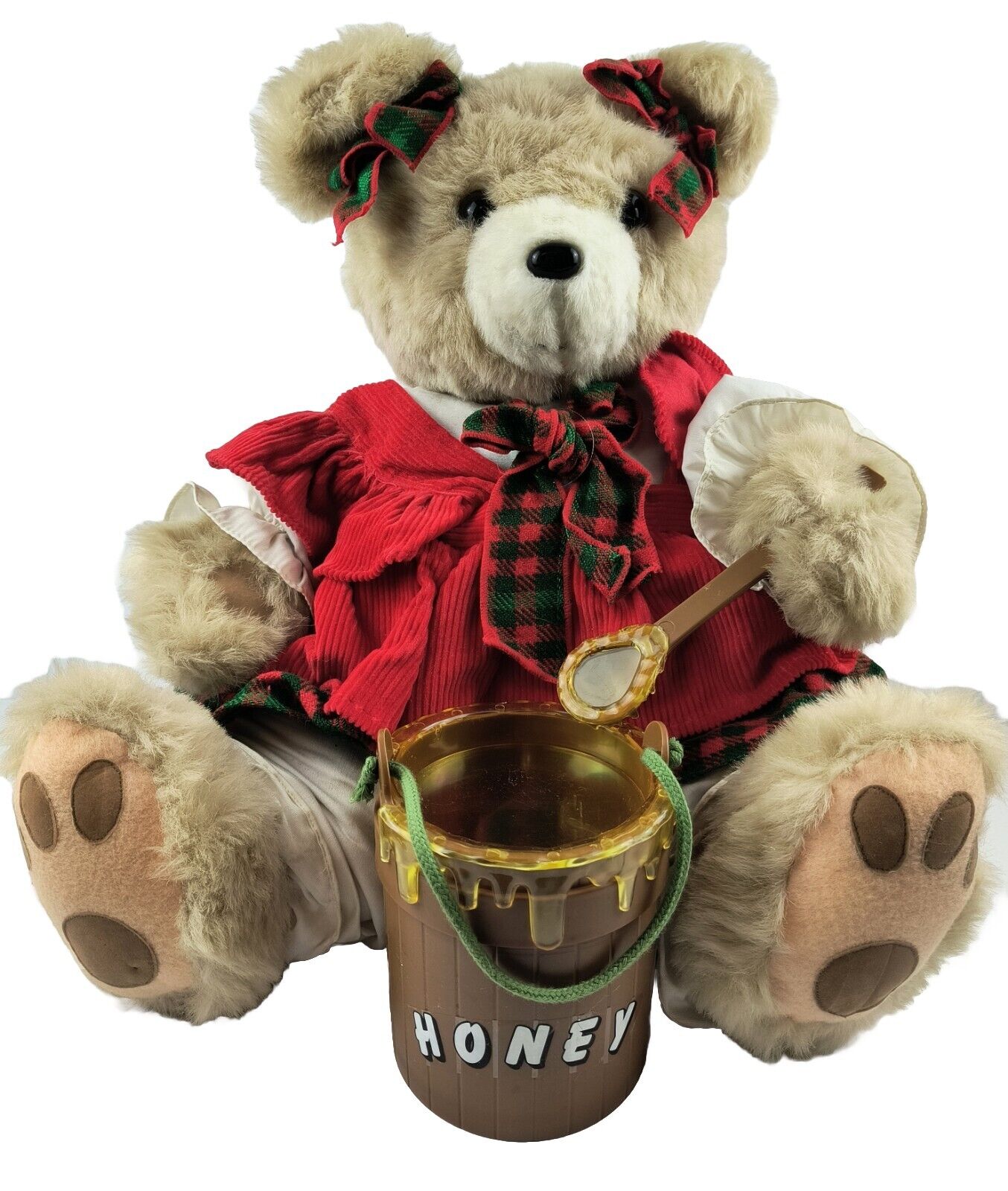 Vintage Santa\'s Best Animated Christmas Honey Bear Pot of Honey NO POWER CORD 