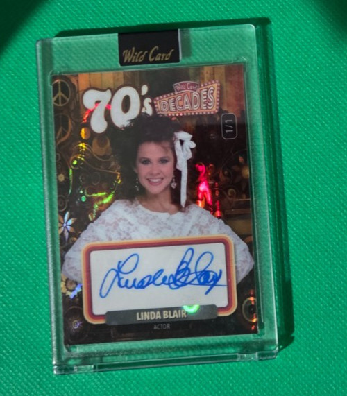 2024 Wild Card Decades Linda Blair Signature Foil 1/1 AUTO 2024 Wild Card Decades Linda Blair Signature Foil 1/1 AUTO
