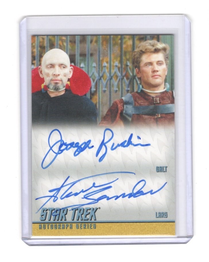 STAR TREK HEROES & VILLAINS JOSEPH RUSKIN & STEVE SANDOR DUAL AUTOGRAPH DA34