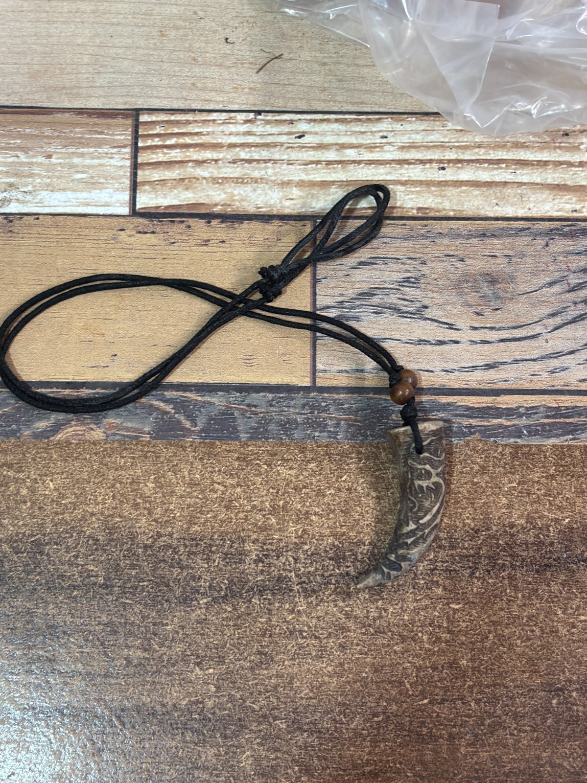 Tribal Horn Pendant Necklace – Vintage Boho Ethnic Statement Jewelry –...