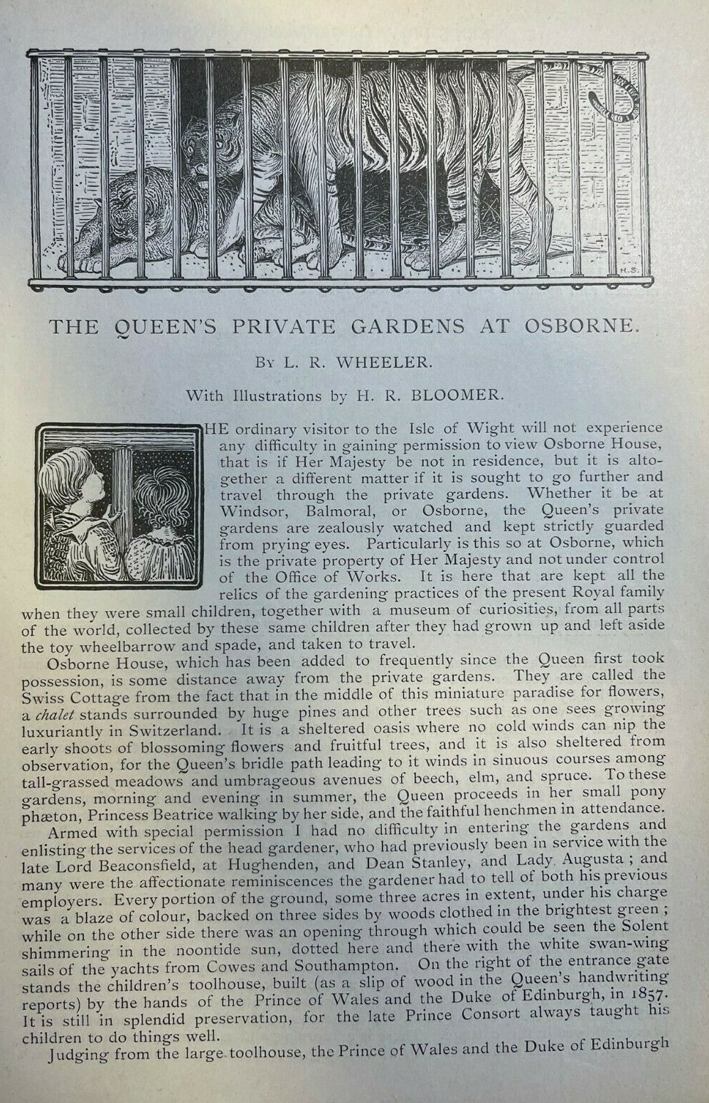 1891 Queen Victoria\'s Private Gardens at Osborne illustrated 1891 Queen Victoria\'s Private Gardens at Osborne illustrated