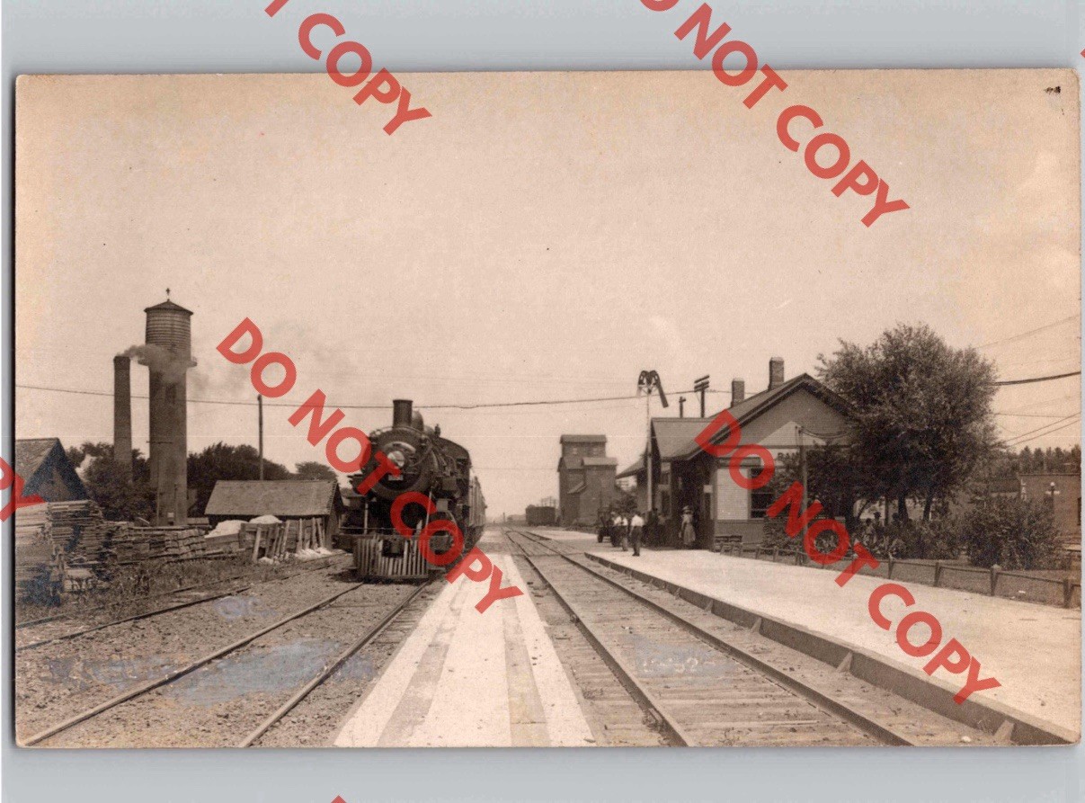 c1910 Train Depot Railroad Station RANTOUL Illinois IL Champaign CR Childs RPPC