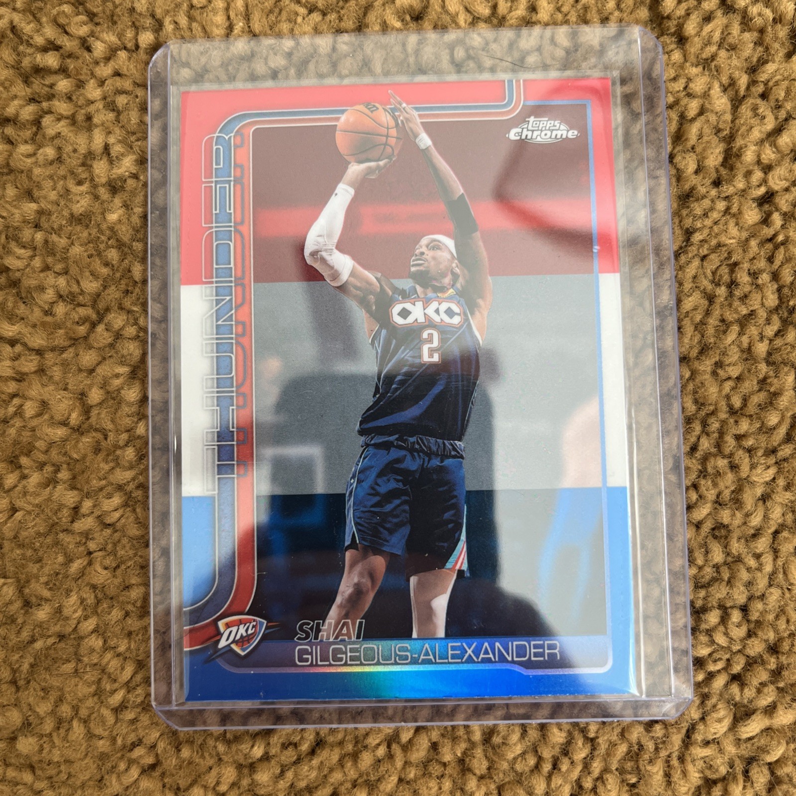 Shai Gilgeous-Alexander - 2025-26 Topps Chrome Update Red White & Blue Refractor