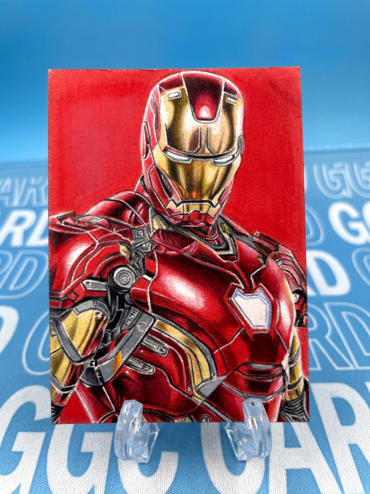 GGC Studio Marvel Iron Man Hand Drawn Custom Art Sketch Card 1/1 AUTO