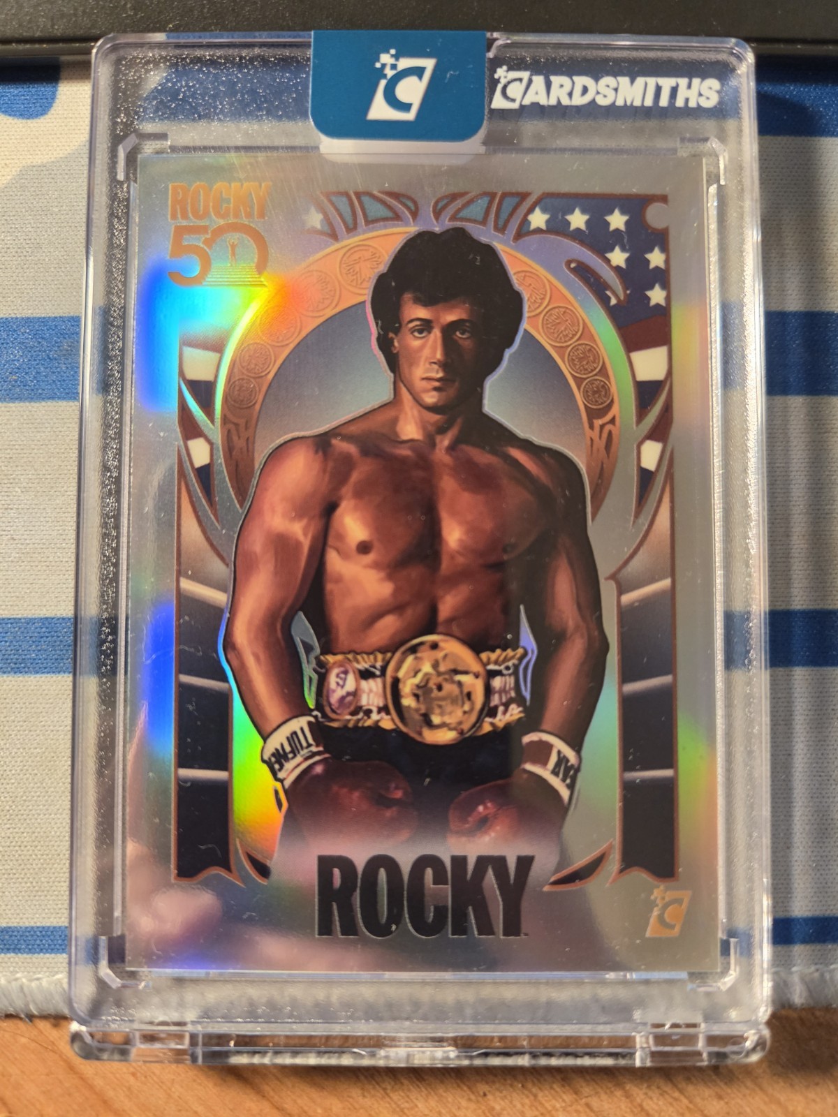 2026 Cardsmiths Rocky Balboa 50th Anniversary Foil Refractor SP #/1976 Card