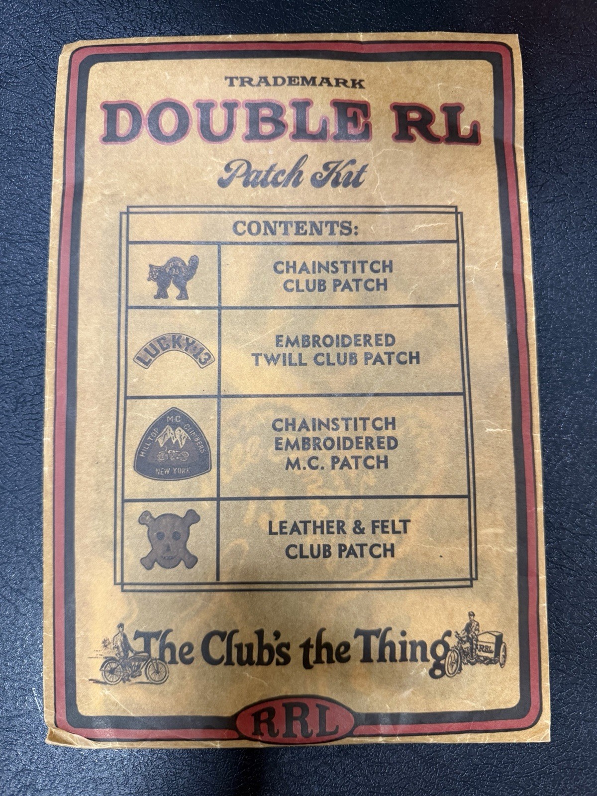 RRL Double RL Fall 26 Motorcycle Club Patches Hill Top Climbers Set Of 4 New