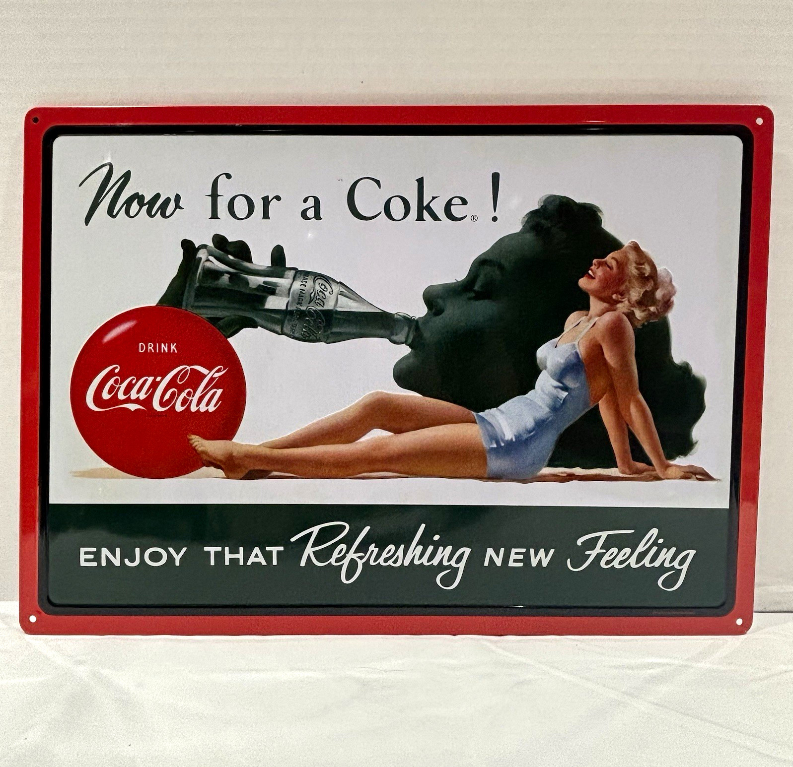 Coca-Cola Now for a Coke Metal Soda Advertising Sign 12\