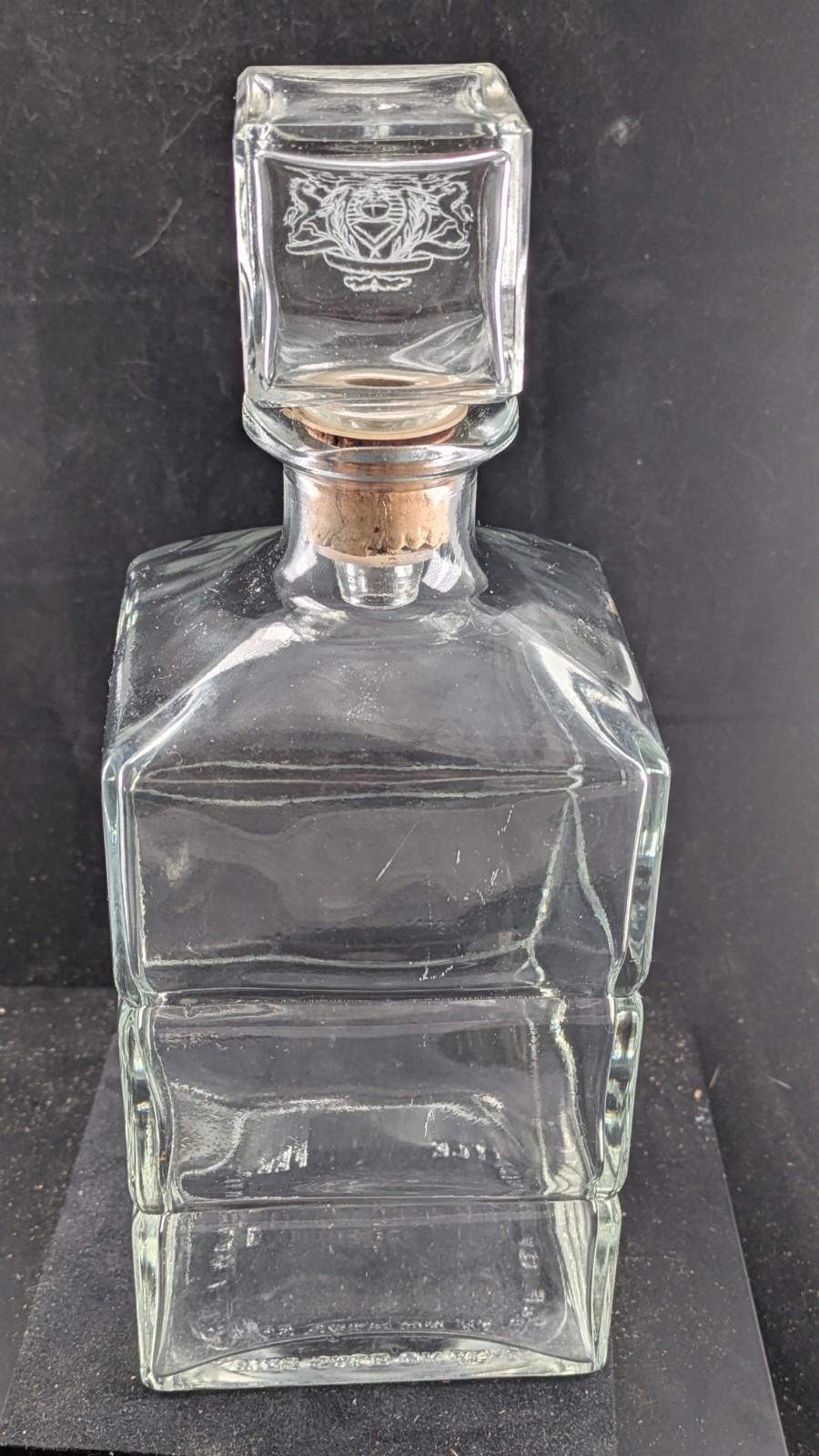 Seagram & Sons Whiskey Glass Bottle Decanter With Top