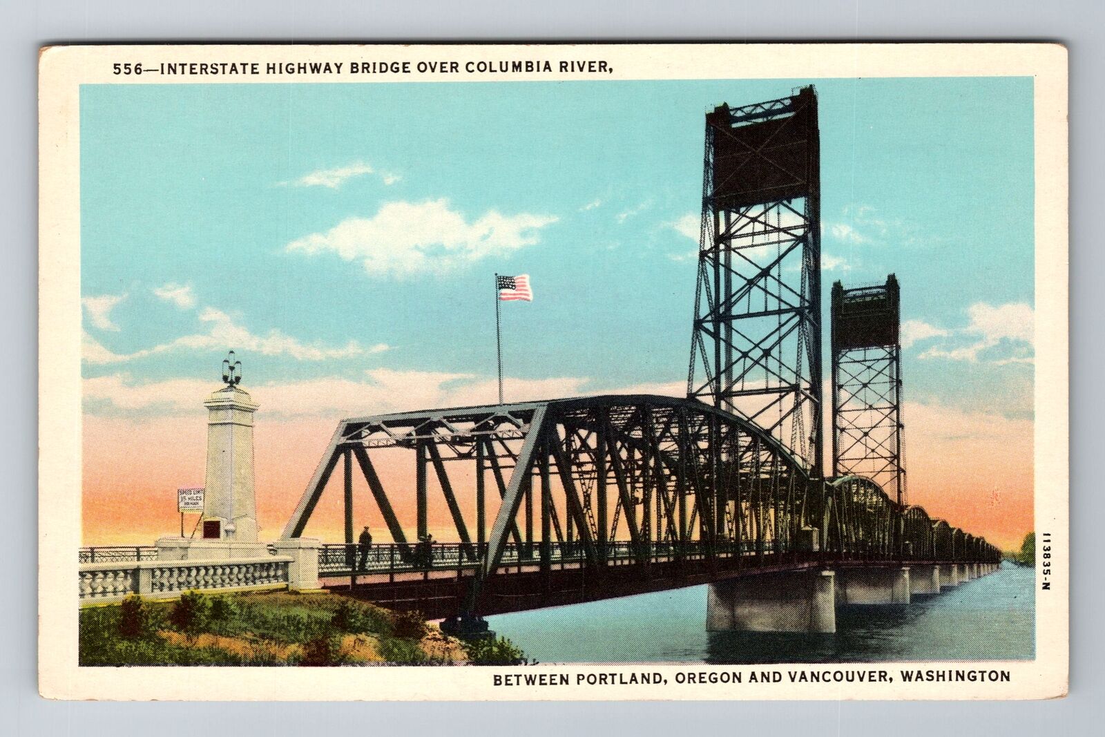 Vancouver WA-Washington, Interstate Highway Bridge, Antique, Vintage Postcard