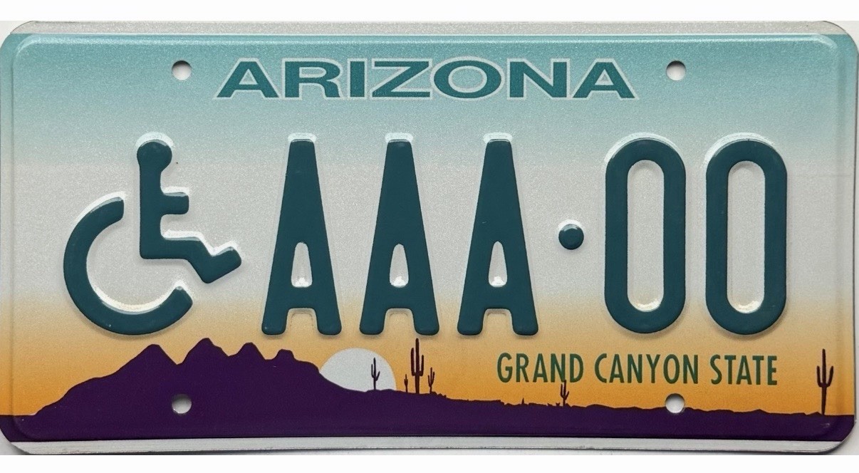 *SAMPLE SALE*  Arizona HANDICAPPED Sample License Plate
