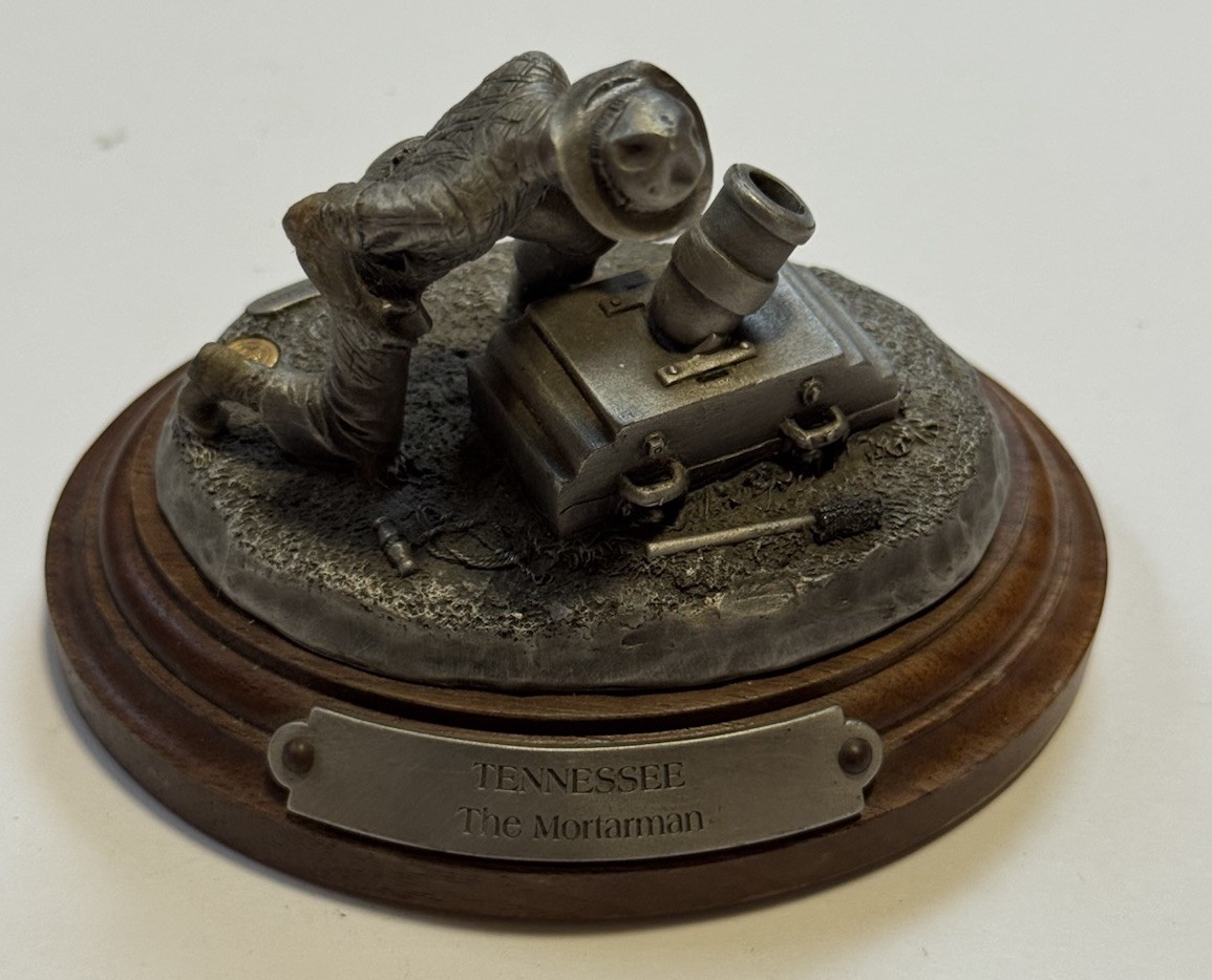 1998 Chilmark Tennessee The Mortarman Civil War Pewter Chernak #87/2500