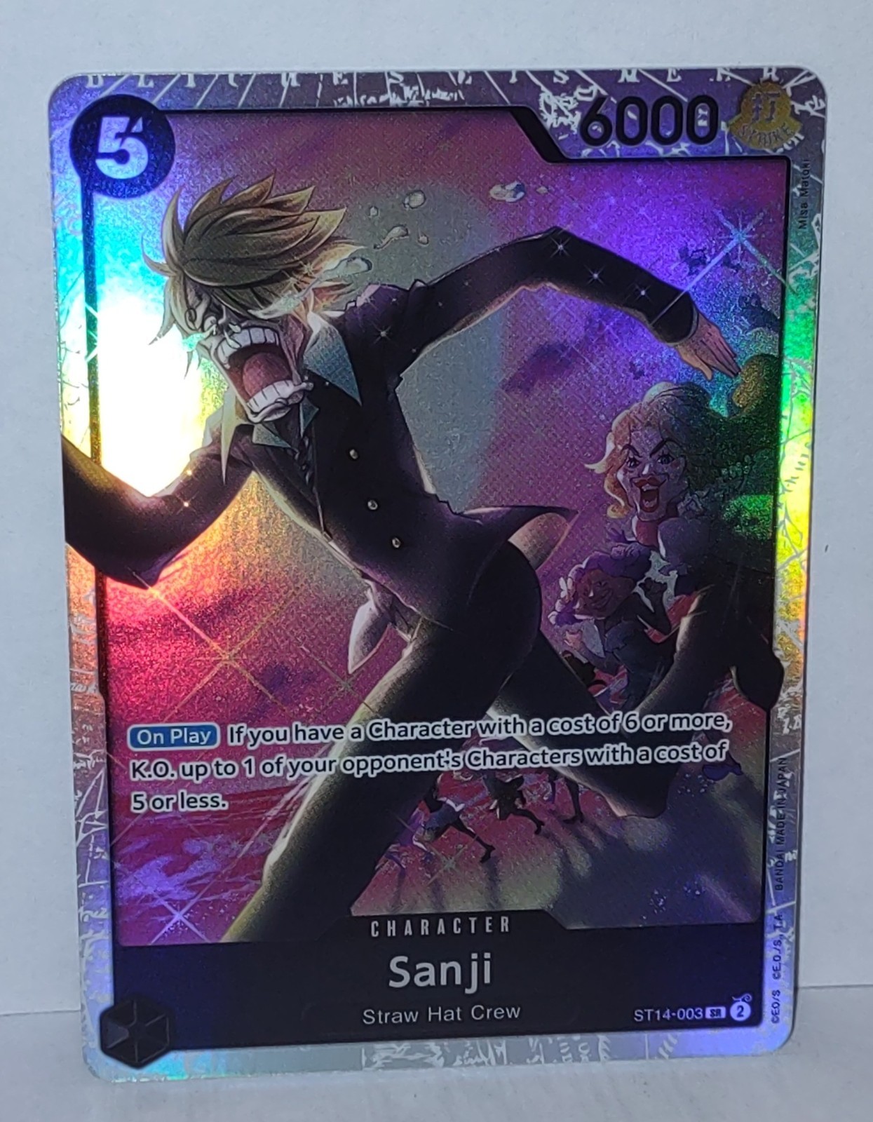 One Piece Sanji ST14-003 SR Holo Foil Bandai Japan ENG TCG CCG