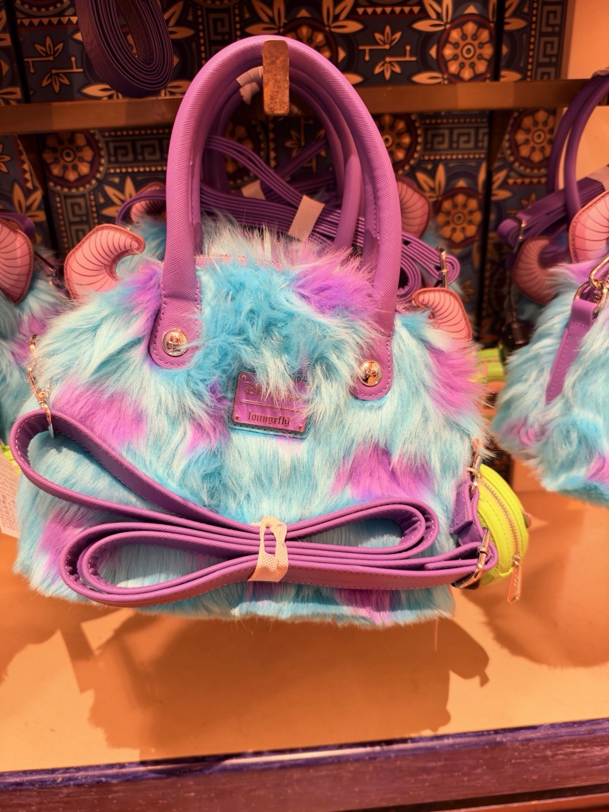 NEW 2026 Disney Parks Loungefly Sulley & Mike Monsters Inc. Furry Crossbody Bag NEW 2026 Disney Parks Loungefly Sulley & Mike Monsters Inc. Furry Crossbody Bag