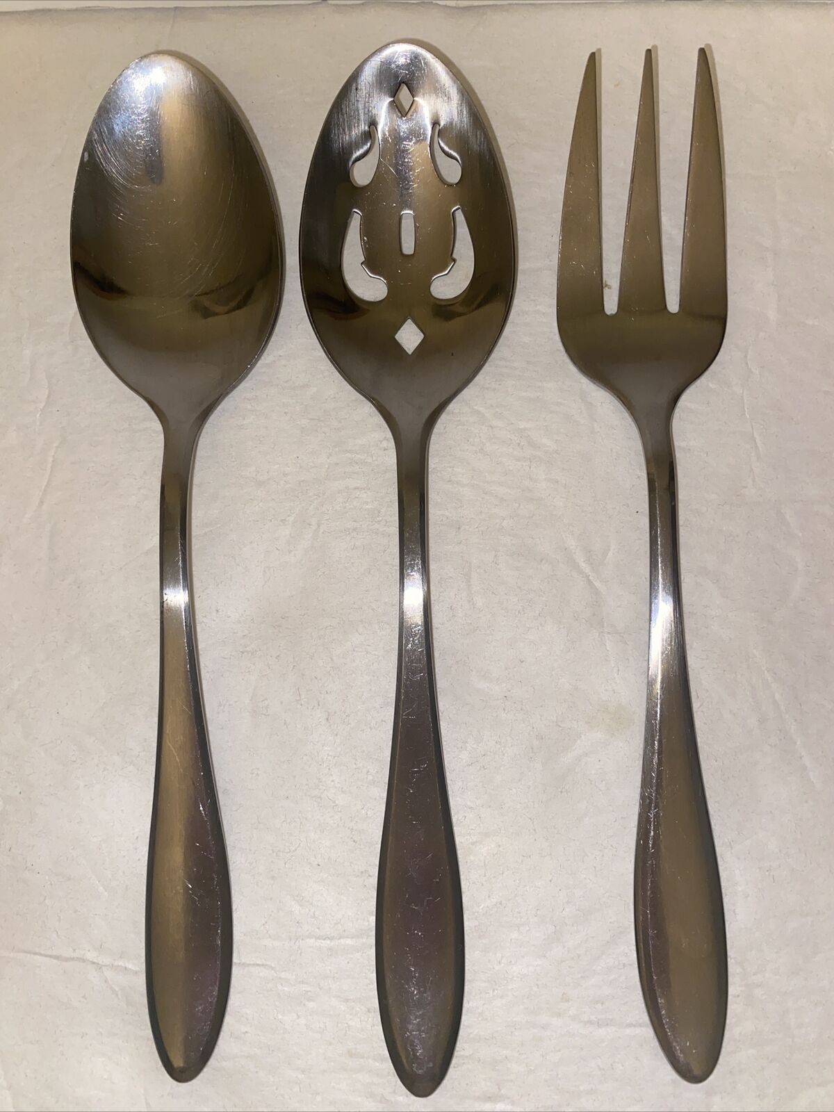 Set Serving pcs GIBSON WESTBURY 18/0 Stainless Steel Spoon, slotted spoon, fork