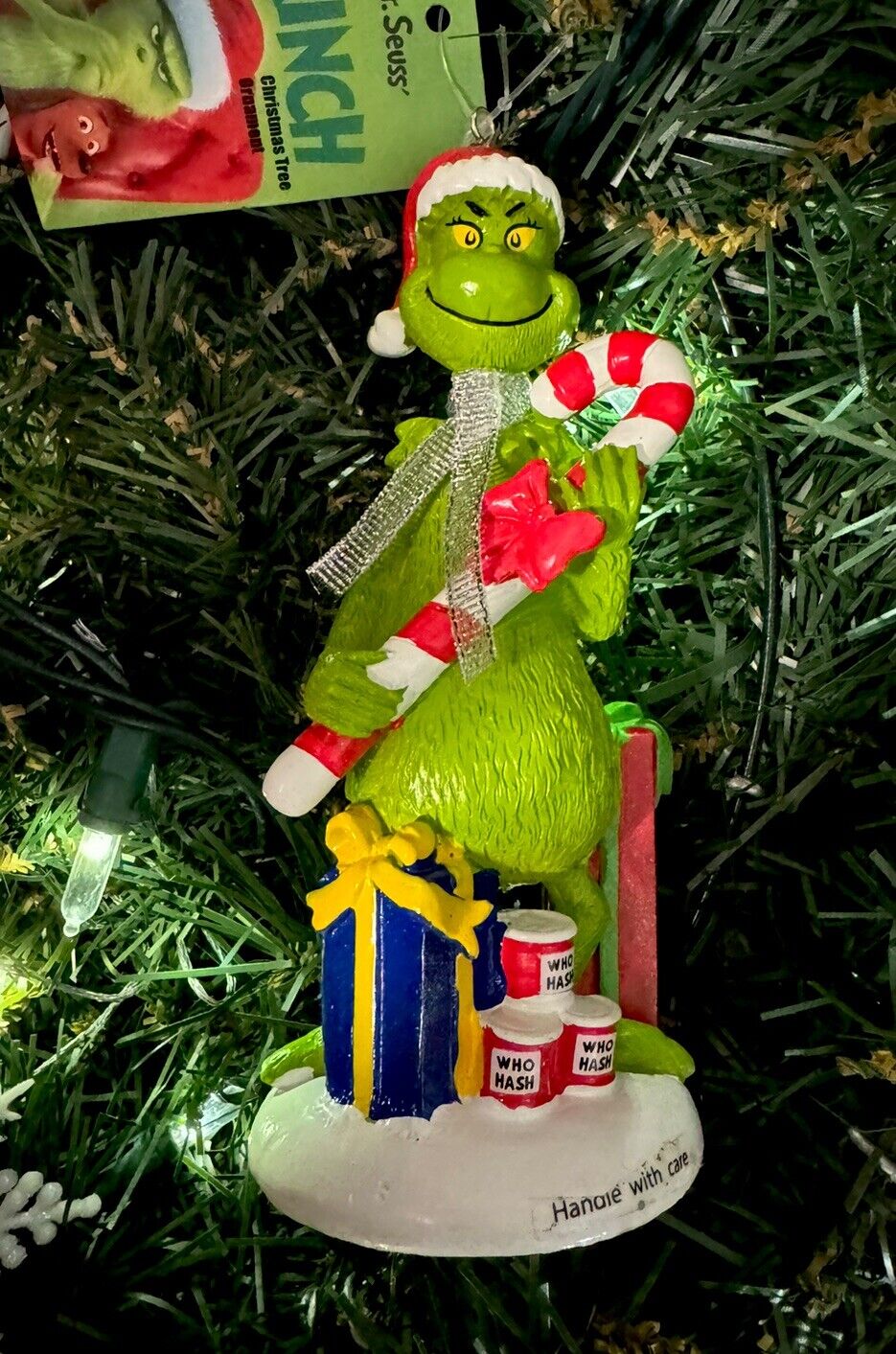 2023 Grinch Santa (LARGE) w Who Hash How The Grinch Stole Christmas Ornament NEW
