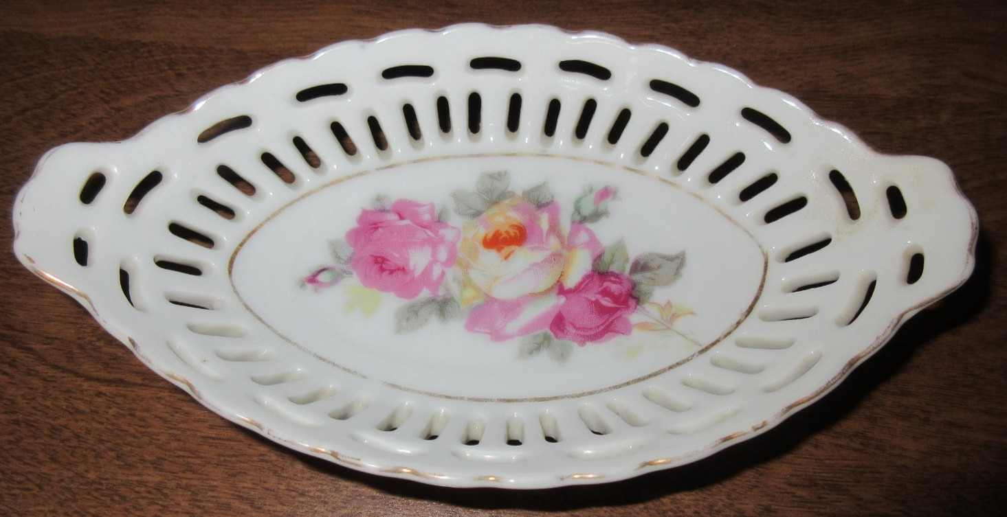 Oval Floral Trinket Dish Oval Floral Trinket Dish
