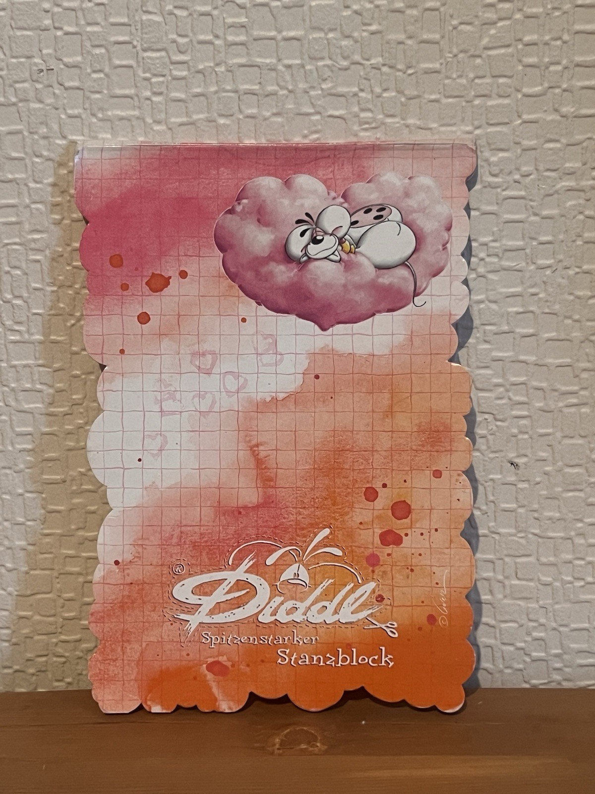 Diddl Leaf Block on a Heart Shaped Cloud. Special Edition