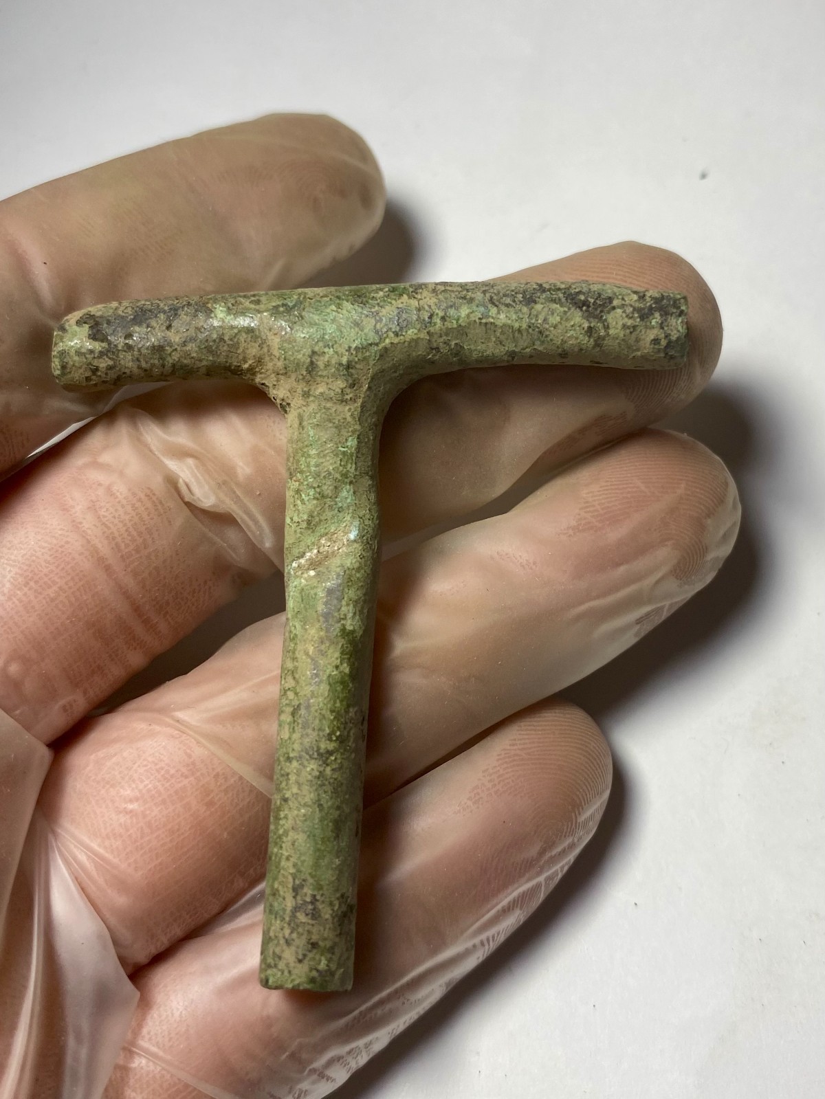 Ancient Hellenistic Bronze Masonry T-Handle Tool 300 BC–100 AD Genuine COA