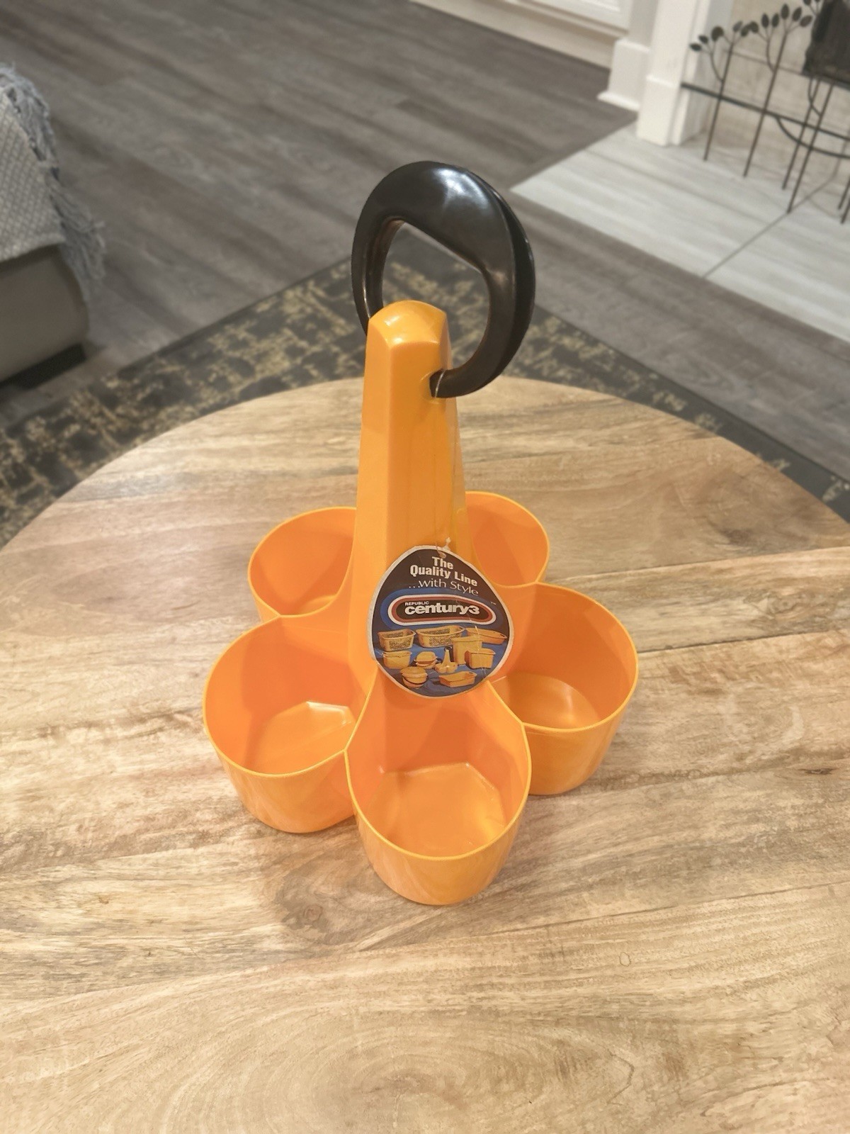 Vtg Luigi Colani SULO Century 3 Orange Organizer Caddy W/ Tag Italian Design NWT Vtg Luigi Colani SULO Century 3 Orange Organizer Caddy W/ Tag Italian Design NWT