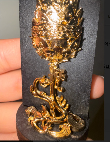 National Museum of Korea  Goods Baekje Gilt-Bronze Incense Burner Model Goods