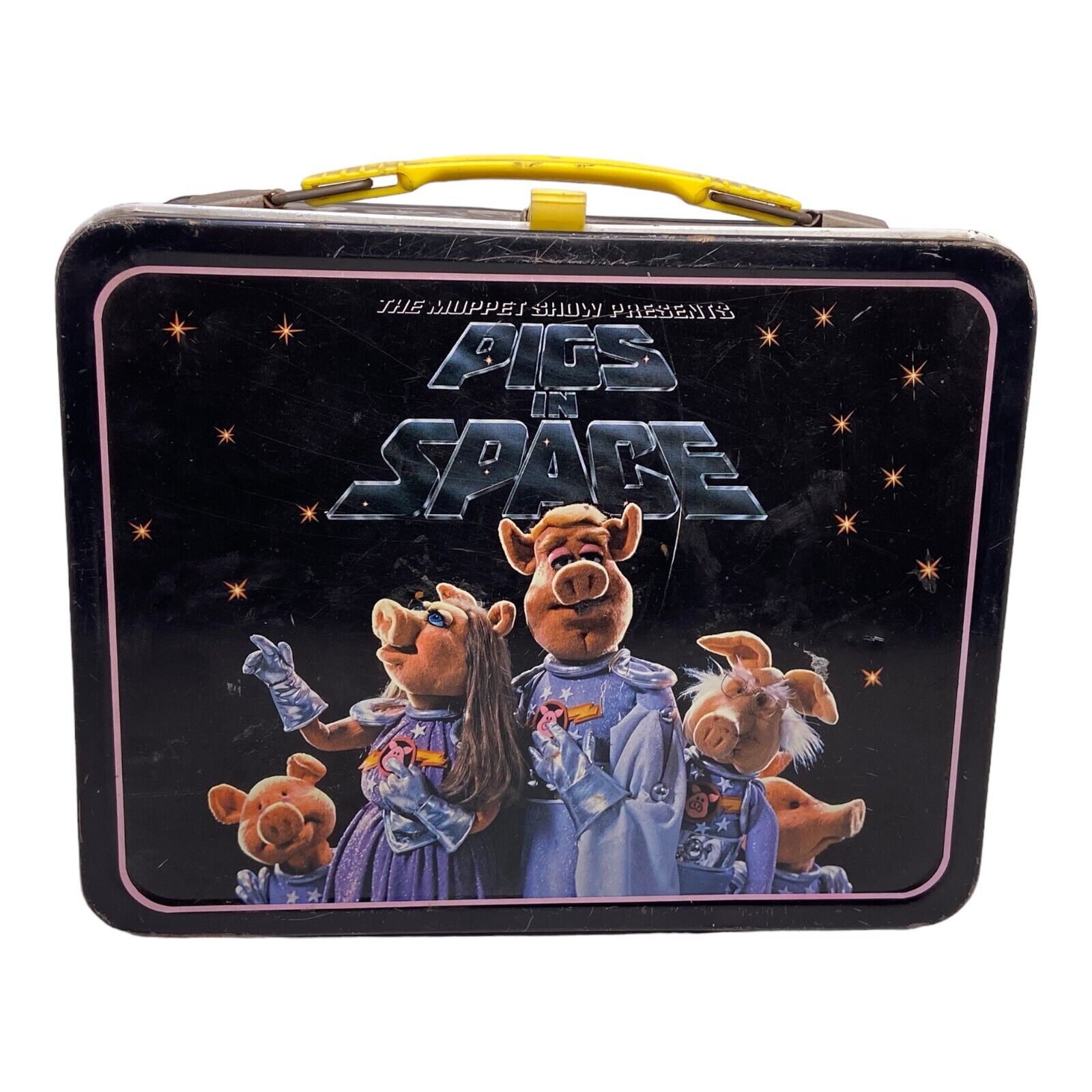 🐞 Vintage Metal Lunchbox Pigs In Space Jim Henson 1977 muppet show NO THERMOS