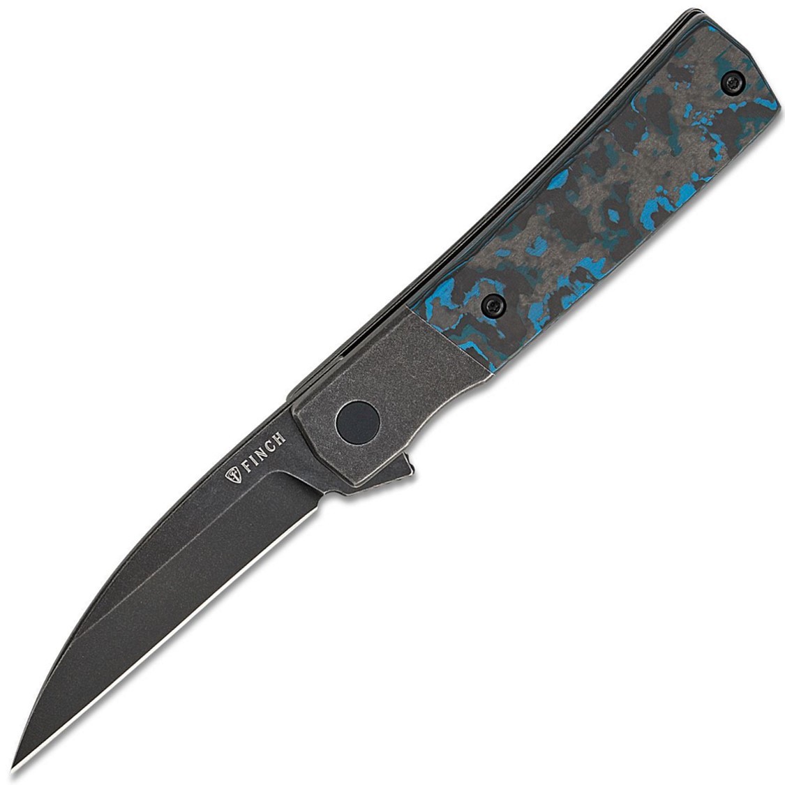 Finch Widowmaker Arctic Storm Fat Carbon Fiber Folding 154CM Knife WM160