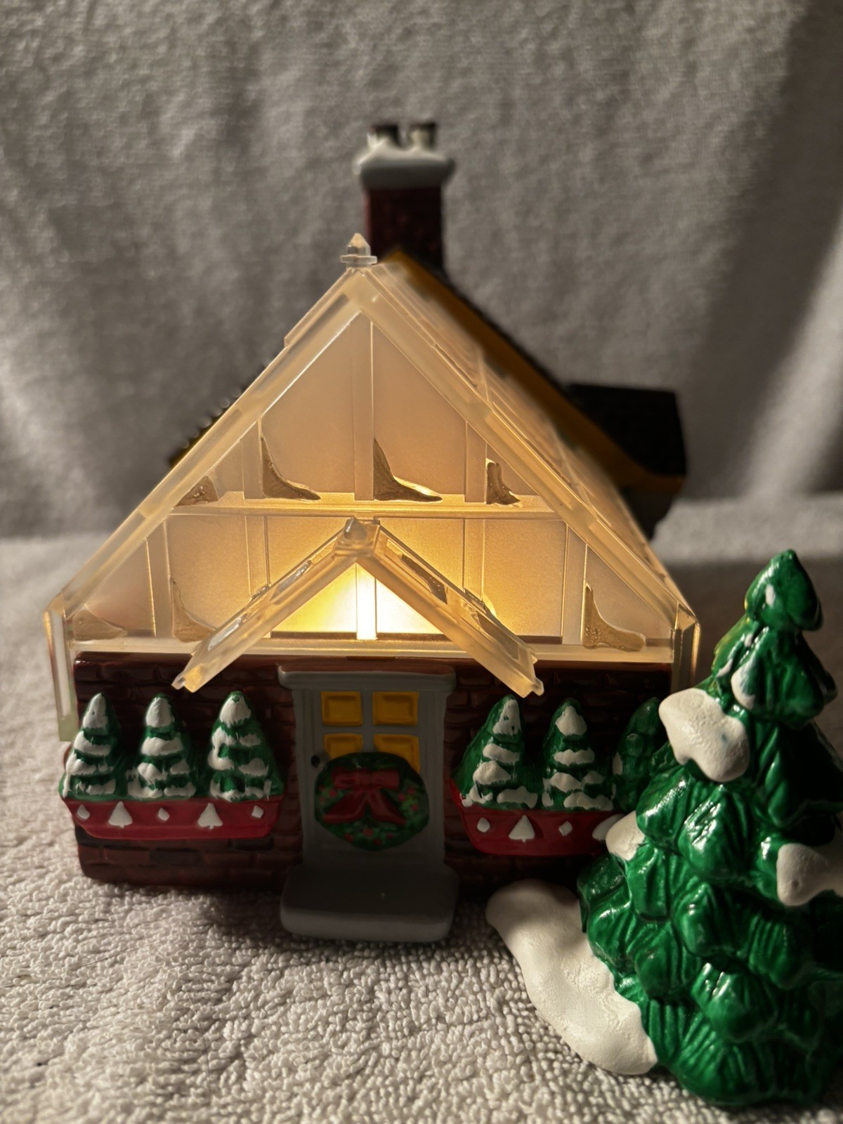 VILLAGE GREENHOUSE # 54020 DEPT 56 RETIRED SNOW VILLAGE POINSETTiA BLOOM VINTAGE