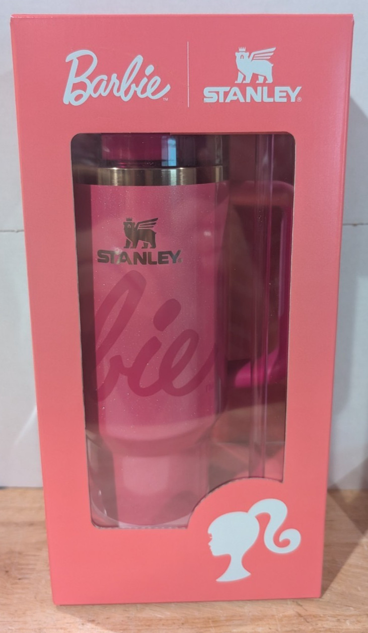 Barbie Icon x Stanley Pink Tumbler 40 oz Quencher Limited Edition 2024 Barbie Icon x Stanley Pink Tumbler 40 oz Quencher Limited Edition 2024
