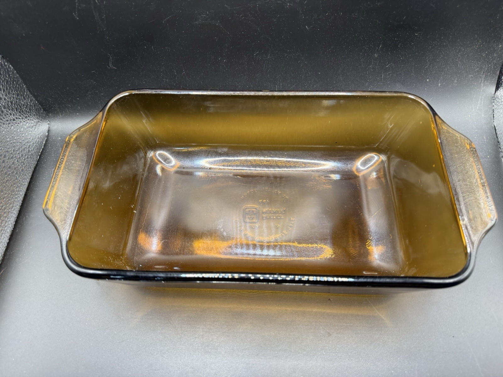 Vintage Anchor Hocking Amber Glass Loaf Pan 1.5 Quart 441 Baking Dish Meatloaf