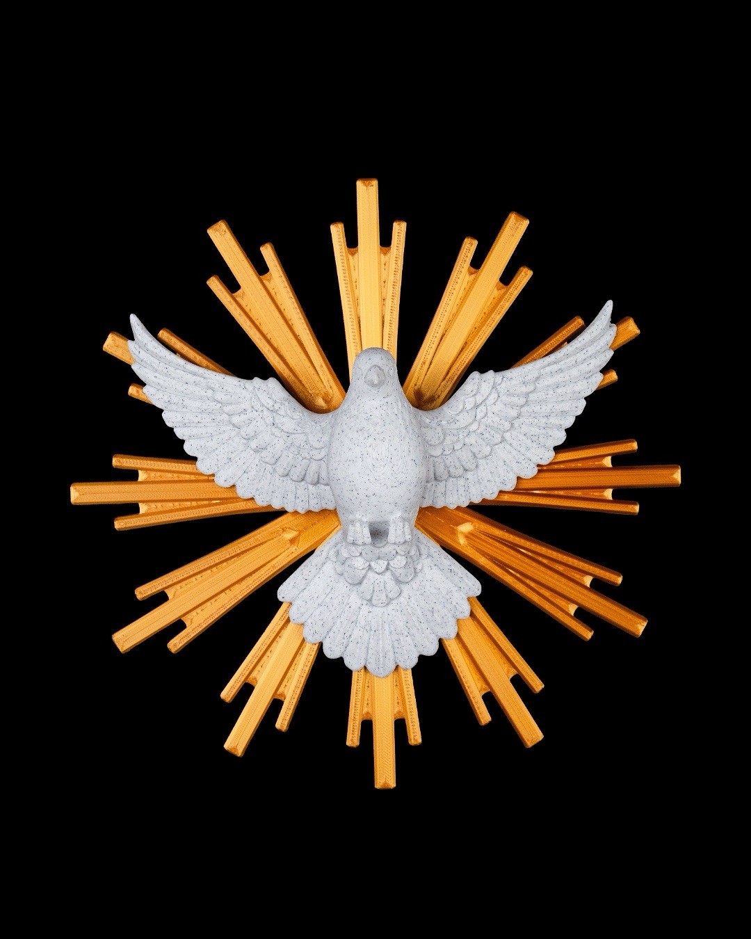 Modern Holy Spirit Dove Wall Plaque - 8.66
