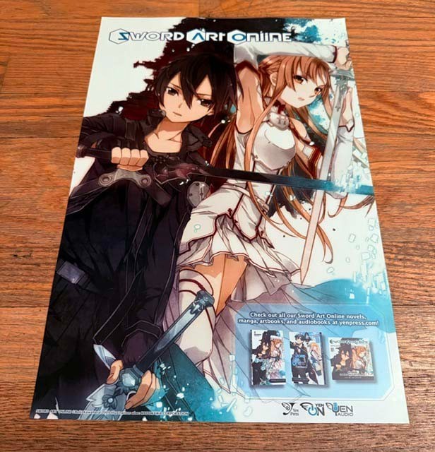 Sword Art Online + Demon’s Crest Double Sided Poster SDCC 2024 Viz Media Manga
