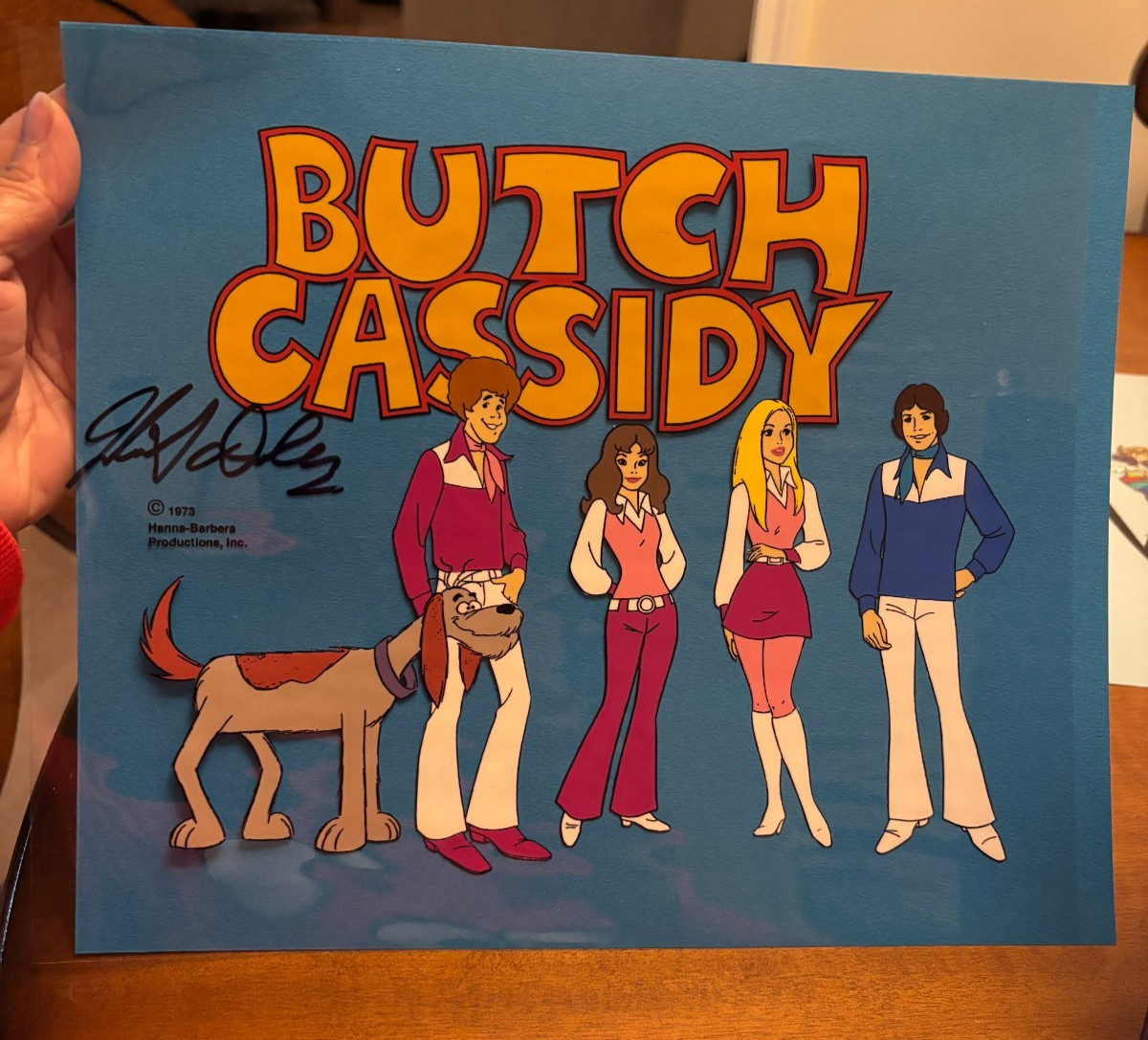 Butch Cassidy and the Sundance Kid Cel signed Mickey Dolenz 1973  Hanna Barbera