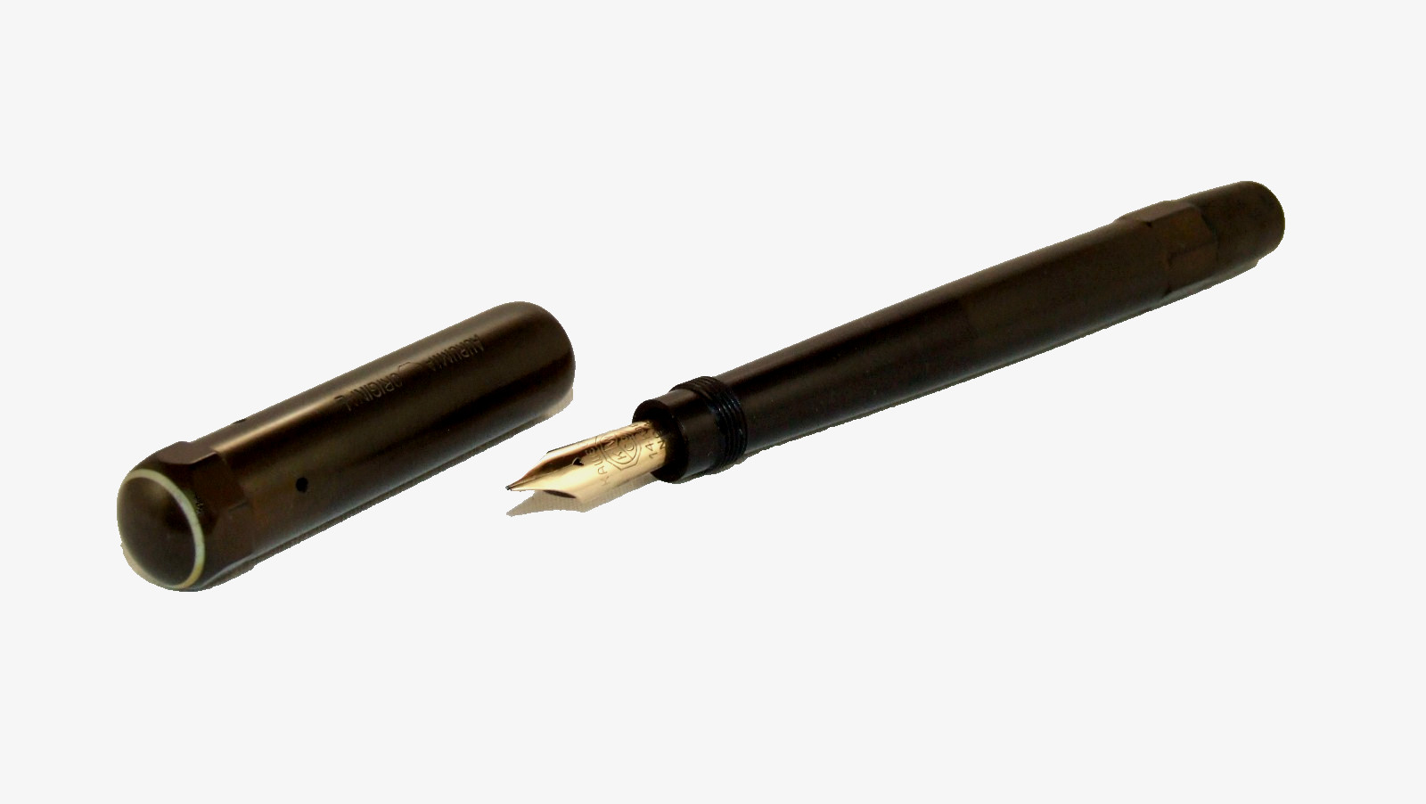 VINTAGE KAWECO AURUMIA 84 SAFETY FOUNTAIN PEN- BLACK HARD RUBBER- V. RARE- C1929
