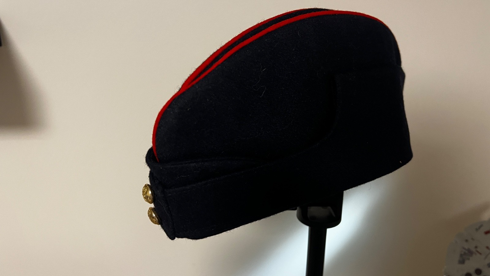 Vintage Canadian Military Forage Cap William Scully Montreal Navy Red Piping