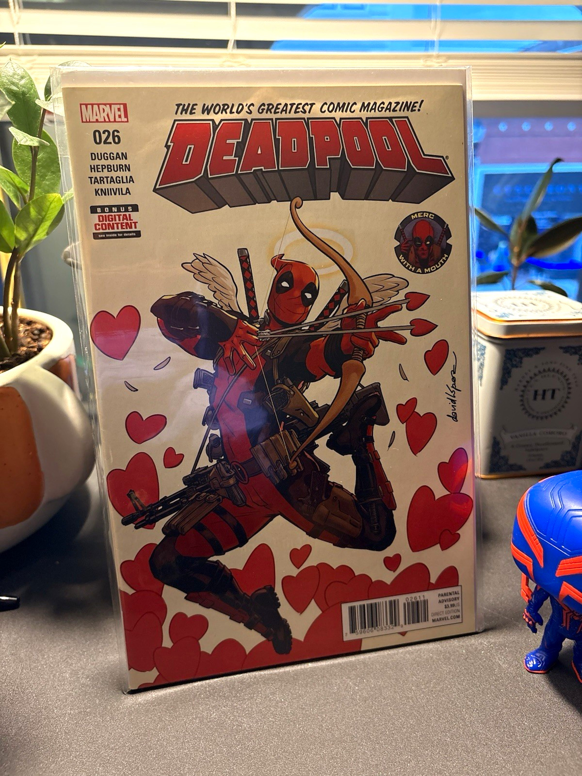 Deadpool #26 Marvel 2017 Cupid Valentine’s Day Cover David Lopez Rogue