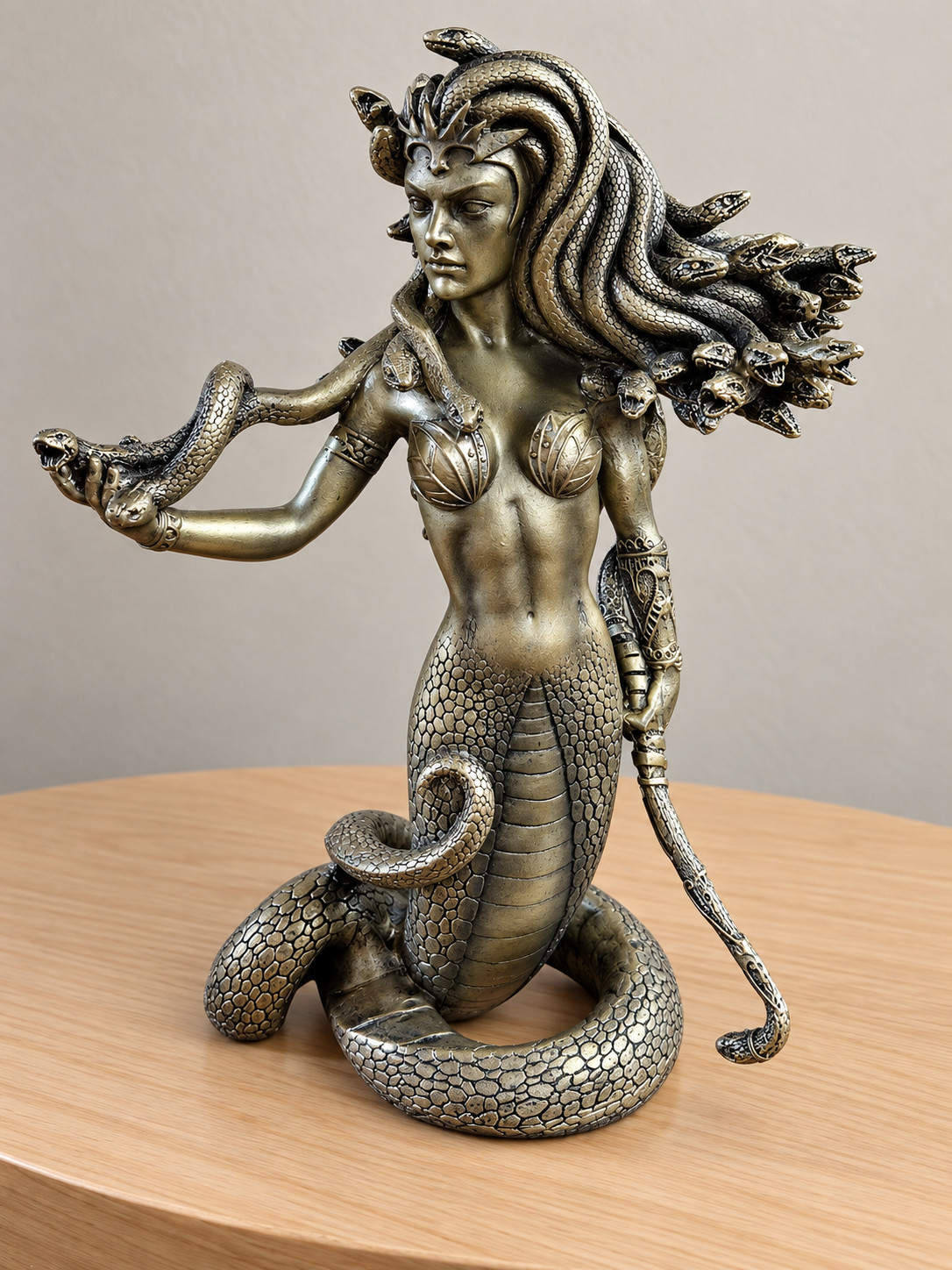 Medusa Gorgon Greek Mythology Snake Goddess Resin Statue Gothic Decor