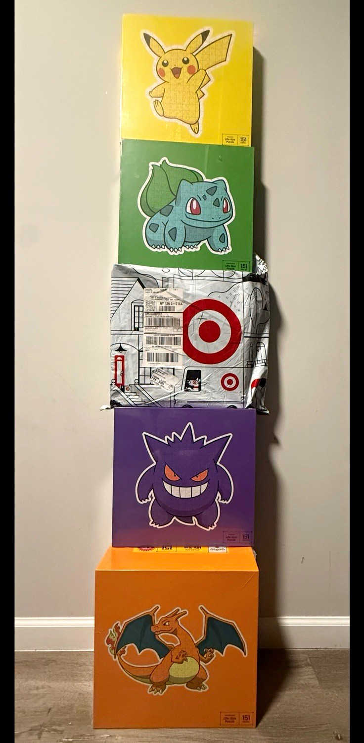 Life size puzzle-Pikachu Bulbasaur butter free Gengar Charizard