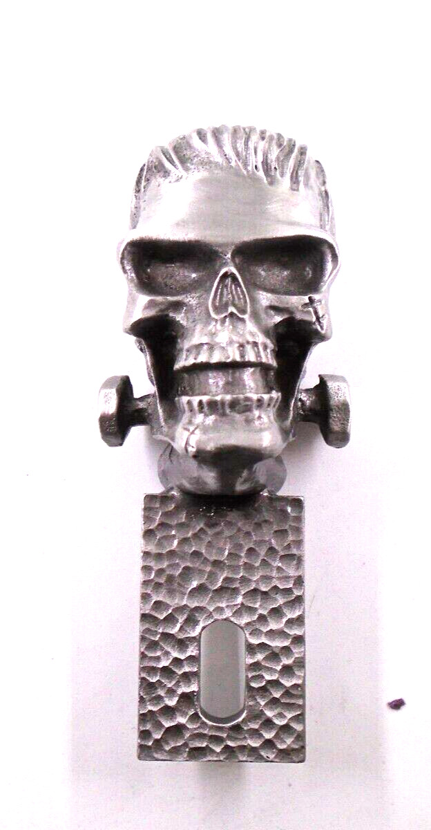 frankenstein skull head license plate topper frankenstein skull head license plate topper