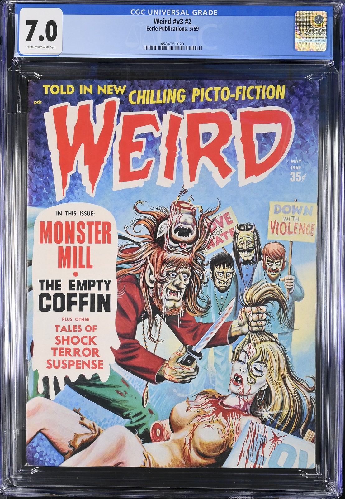 Weird volume 3 #2 CGC 7.0 • Horror Magazine • Eerie Publications • 1969