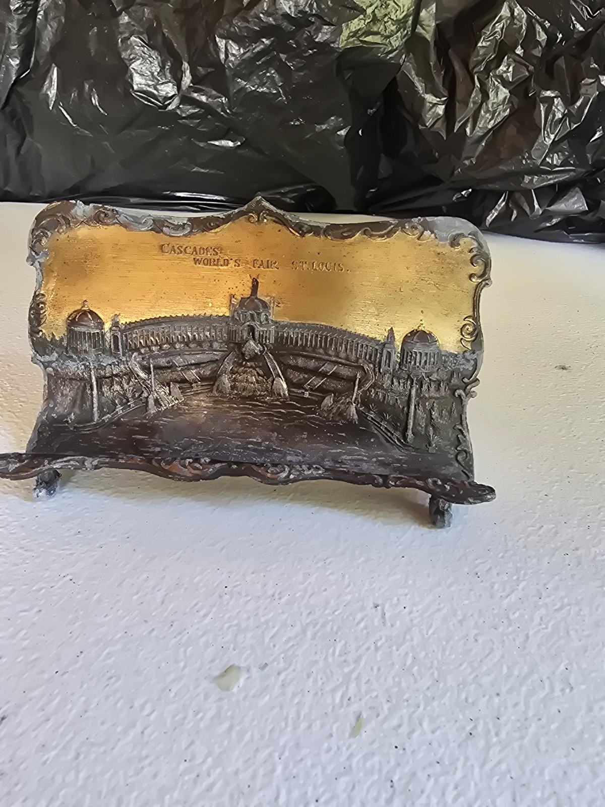Cascades 1904 St. Louis World’s Fair Metal Souvenir Card Holder