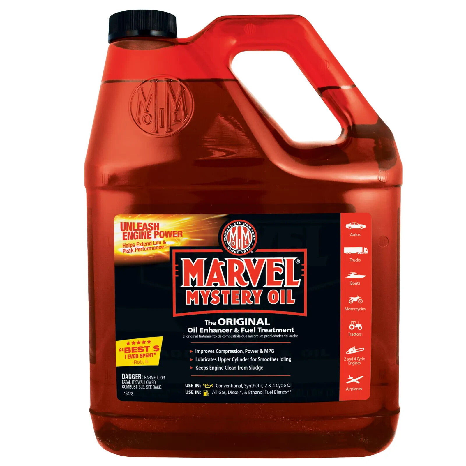 Marvel Mystery Oil, Oil Enhancer and Fuel Treatment, 1 Gallon, Prevents Rust