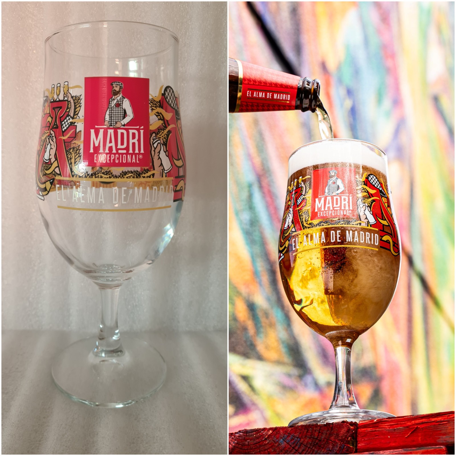 🎃1 x MADRI Excepcional Limited Edition Street Art PINT Glass 20oz *NEW* M24🎃