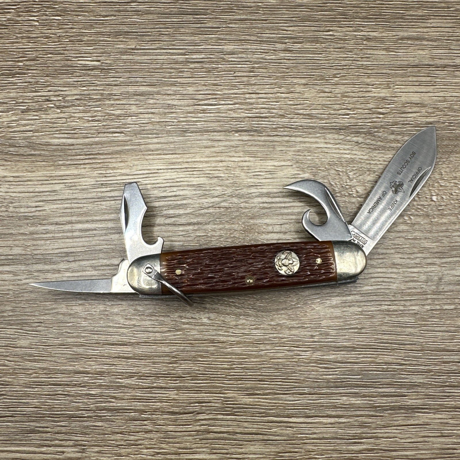 Vintage Camillus Official Boy Scouts of America Stainless Multi Tool Knife