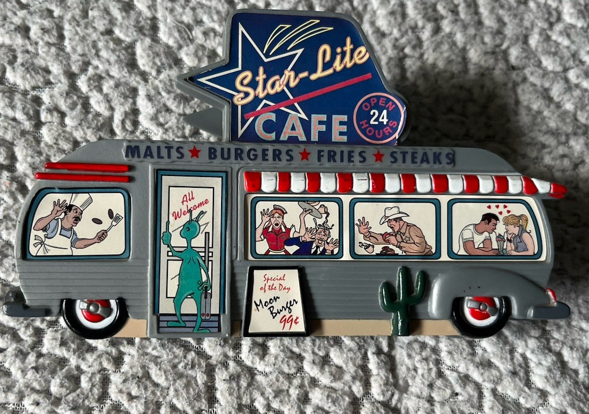 Vintage 90s Starlite Cafe Cartoon  Clip and Magnet is made by ACME