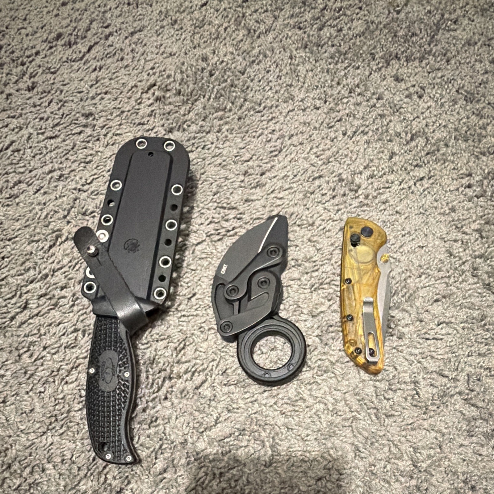 Spyderco Enuff 2, CRKT Provoke, Hogue Deka (Ultem) Knife Lot Spyderco Enuff 2, CRKT Provoke, Hogue Deka (Ultem) Knife Lot